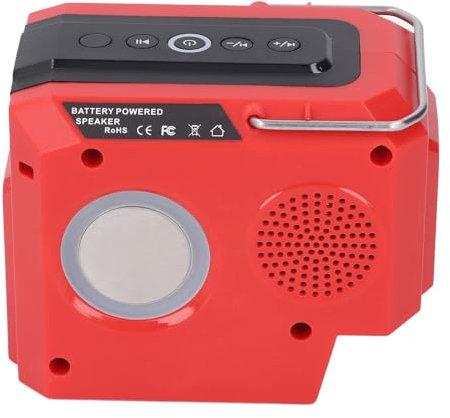 Kikumi Jobsite Bluetooth Speaker Battery Powered Work Site Speaker for 48-11-1828 48-11-1815 48-11-1840 48-11-1850 18V Battery