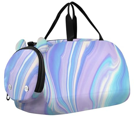 Colorido collage de razas de perros, detalles únicos de expresiones, bolsas de lona para viajes, bolsas de noche para niños pequeños con correa para el hombro, bolsa de lona para niños, Remolinos