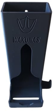 WAKUNAS Dispensador de pared para bolsas de perro (acabado grafito). Fabricado en PLA biodegradable con impresión 3D en España, compatible con rollos estándar