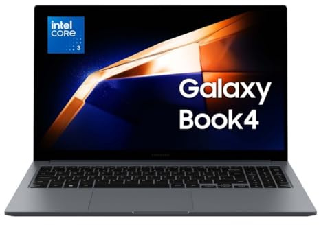 Samsung Galaxy Book4, 3 anni di garanzia, Processore Intel Core 3, 8GB RAM, 512GB, Laptop 15.6 FHD LED Display, Windows 11 Home, Gray [Versione Italiana]