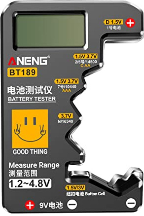 Tester digitale a scacchi per batteria AA D-N 9V 1.5V pile a bottone piccole batterie