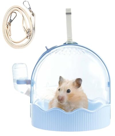 Nudorpn Small Animal Transport Box, Small Animal Cage with Adjustable Shoulder Strap, Pet Transport Backpack for Game, Walk, Outdoor, Garden, Yard, Farm, Indoor, Home, Camping