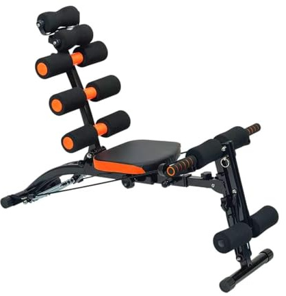 Wintem – Palestra in Casa Panca Multifunzionale 22 in 1 per Allenamento Completo a Casa con Schienale Inclinabile, Sedile Girevole, Estensori Elastici e Struttura Pieghevole Salvaspazio