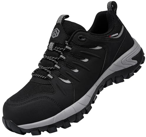 LARNMERN PRO Chaussures de Sécurité Hommes Femmes Léger 36-49EU | Basket Securite Femmes SRC ESD Antidérapante Sportives Confortables Embout en Acier Respirantes Basket de Travail