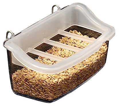 Newwyt Mangiatoia per Uccelli, AntiSplash, Piccoli e Medi, Dispenser di Cibo, Accessori per Gabbia per Uccelli, Plastica