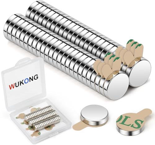 Wukong 8×2mm Imanes Potentes Imanes Neodimio, 50 Piezas Imanes Adhesivos Imanes Nevera, Imanes Pizarra Magnetica, Imanes Pequeños para Pizarras Blancas, Oficinas y Tablones de Anuncios