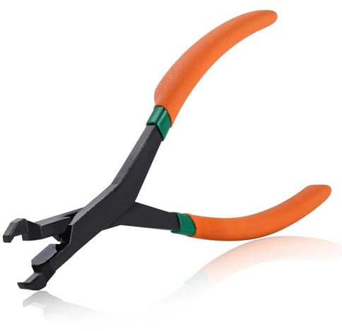 SPEEDWOX Pince de retrait de joint en U coudée robuste - Pince de retrait de goupille de poussée - Pince de démontage de joint en U - Pince automobile - Pince de retrait de bague de serrage à tête