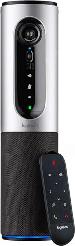 Logitech ConferenceCam Connect (960-001034) PTZ Video Conferencing System - FullHD 1080p, 4X Zoom, Portable, Speakers, Dual Omni-Directional Mics, Plug & Play, Bluetooth (New)(Renewed)