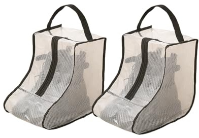 Juego de 2 bolsas de almacenamiento para botas, botas cortas portátiles y botas altas o bolsa protectora, bolsas de polvo para zapatos, fundas para zapatos para viajes, funda transparente para botas,