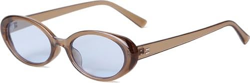 LHSDMOAT Occhiali da Sole Cat's Eye Retro Anni '70 Ovale - Unisex Stile Vintage per Guida e Viaggio, Lenti UV400 Protezione Occhi Moda Contemporanea
