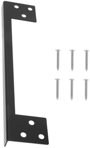 TOYANDONA Protector De Pestillo Para Puerta Abatible Exterior Cubierta De Acero Inoxidable Protección Invisible Para Seguridad y Durabilidad Instalación Sencilla Negra