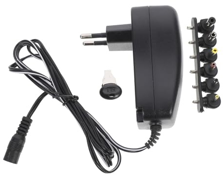 TEHAUX Adattatore Alimentazione Regolabile per Elettrodomestici con Protezione Sovratensione e Surriscaldamento Compatibile con LED Router e Dispositivi USB Resistente Alimentatore