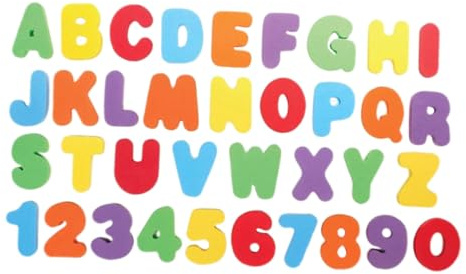 BESTonZON Lot de 2 Sets de Ensembles de Lettres et Chiffres en EVA Coloré Bain Éducatif d'Éveil Apprentissage des Formes et Couleurs pour Bébés et Garçon et Filles