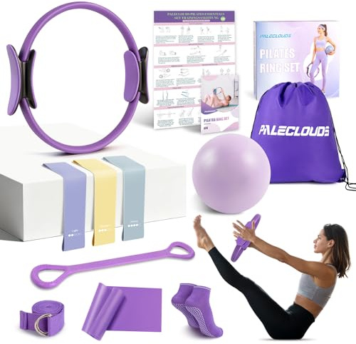 Pilates Equipment, Women Home pilates Kitwith 12 Pilates Ring and Ball Set