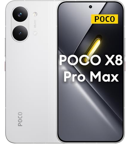 XIAOMI POCO X8 Pro Max 5G Smartphone 12GB+256GB, 8500mAH Battery, MediaTek Dimensity 9500s, 6.83 120Hz Ultra-bright Amoled Display, 50MP Light Fusion 600 with OIS, White (No In-box Charger)