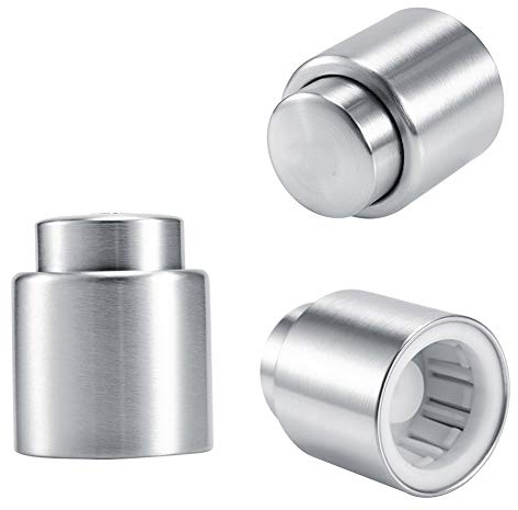 OEBUAFI Barware Flaskpropp Rostfritt Stål Vakuumförslutningsanordning för Vinförvaring på Restauranger Klubbar 5 Cm X 4,2 Cm