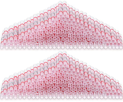 Hotop 150 Connecteurs de Fil de Joint à Souder Connecteur Bout à Bout Thermorétractable 22-18 Awg Connecteur Bout à Bout Électrique Isolé Étanche Rouge Bornes de Fil d'Épissure pour Automobile Marine