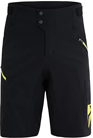 Ziener Herren Nonus X-function Fahrrad Shorts Rad Hose mit Innenhose Mountainbike Outdoor Freizeit atmungsaktiv schnelltrocknen, Black.light Green, 56 EU