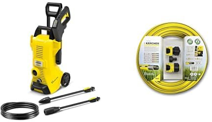 Kärcher Nettoyeur Haute Pression K 3 Power Control: Support Intelligent par Une Application - Jaune/Noir & Set de raccordement pour nettoyeurs Haute Pression
