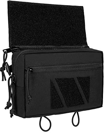 OneTigris Drop Down Pouch, PLUS1S Dump IFAK Pouch, Organizer Fronttasche für Taktische Weste Plattenträger, Erste Hilfe Tasche für Camping Auto Airsoft Rucksack