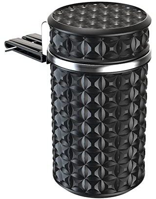 LICHENGTAI Auto Aschenbecher Mit Geruchsneutralem Deckel, Mini Mülleimer Autotassenhalter Selbstlöschender Aschenbecher Tragbarer Aschenbecher für Unterwegs Haus Büro Autotassenhalter