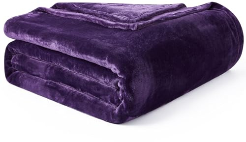EHEYCIGA Extra Large Fleece Throw Blanket for Sofa 270x230cm, Purple | Soft Fluffy Blanket for Bed, Warm Large Throws for Adults, Fit All Season