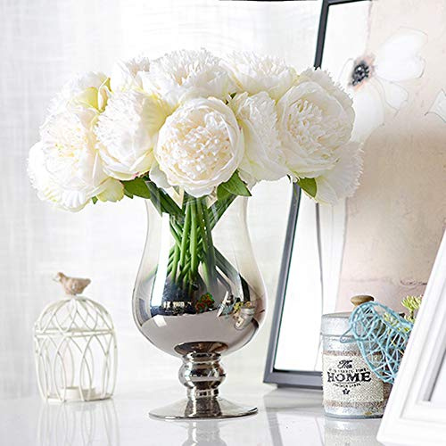JOYHAZE 8 Pezzi Peonie Artificiali (senza vaso), peonie in seta a stelo singolo, fiori finti per matrimoni, casa, ufficio, feste, decorazione per finestre, centrotavola, composizioni floreali fai da