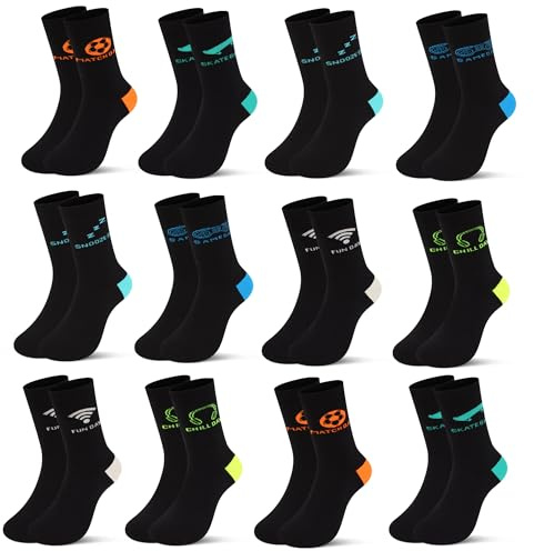 Libella 12 pares de calcetines para niños calcetines de tenis calcetines deportivos calcetines de invierno algodón 2874 35-38
