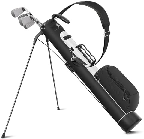 Findway Golf Stand Bag mit verstellbaren Schultergurten, 2-Wege-Teiler, 2 Taschen, leicht zu tragende Bleistift-Golftragetasche für Männer und Frauen