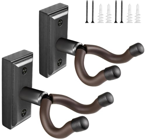 DIDA Guitar Wall Mount, Premium Solid Wood Guitar Hanger, Guitar Accessories, U-Shape Hardwood Guitar Holder Hook (Blackwood, 1 Pack)