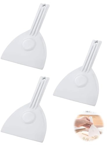 JUKOTA 3 piezas Espátula flexible para masa,rascador profesional para pizza y cortador de masa,Espátula de silicona para tortillas y crêpes,para Mezclar, Hornear y Cocina,No Tóxico, Antiadherente