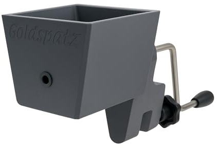 Goldspatz MAX Spaetzle Maker, German Made, Food-Grade Plastic with Stainless Steel Crank, Dishwasher Safe, 7.5 x 4.1 Inches, Manual Noodle Press