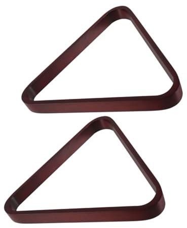 KICHOUSE 2 Piezas Triángulo para Bolas de Billar de Madera Maciza Soporte Resistente para Rack Ball Accesorio para Mesa de Billar Estándar Fácil de Usar y Limpiar de Color Vino