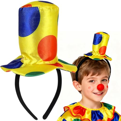 UKCOCO Bandeau de fou, chapeau de clown, accessoire de costume de carnaval, accessoires de performance amusants, costume de clown pour adultes et enfants