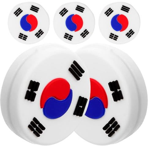 Toyvian Smorzatori di Vibrazioni per Racchette da Tennis 5 Pezzi in Silicone Design a Bandiera Piccoli e Leggeri Accessori per Migliorare Controllo e Comfort Durante Gioco