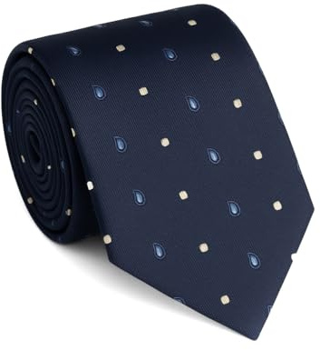 Remo Sartori - Cravatta in Seta Microfantasia Blu, Made In Italy, Uomo