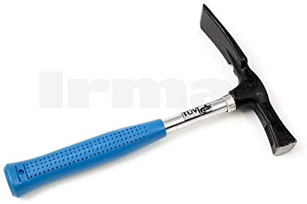 BSD Marteau de Maçon Forme Berlinoise 600g - Marteau à Poignée en Acier Tubulaire, Marteau de Brique