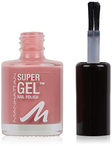 Manhattan Super Gel Nagellack – Gel Maniküre Effekt ganz ohne UV Licht – Pinker Nail Polish mit bis zu 14 Tagen Halt – Farbe Pop Princess Pink 240 – 1 x 12ml