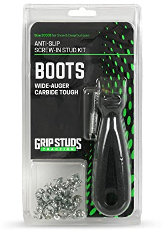 3000B - 3.5mm Prominence GRIPSTUDS Boot Studs, Pack of 28 Solid Tungsten Carbide Tipped Screw in Studs for Improved Traction in Work Boots or Hiking Boots Includes Installation Tool