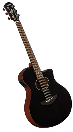 YAMAHA APX600M Chitarra Elettroacustica – Finitura Opaca, Corpo Sottile, Scala 25”, Top in Massello, Pickup System65 con EQ e Accordatore – Smokey Black
