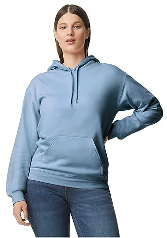 Gildan Sweat à capuche unisexe en polaire souple pour adulte, Bleu pierre, X-Large