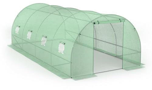 Serre Tunnel de Jardin 18M² avec bâche renforcée