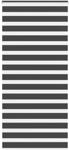 vidaXL Zebrarollo Schwarz 110x230 cm Stoffbreite 105,9 cm Polyester, Zebra-Rollo, Doppelrollo, Zebra-Jalousie für Fenster, Doppelrollo, Zebra-Rollo