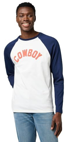 Wrangler Herr Ls Baseball T-shirt, Svart iris, XL