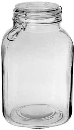 2 x Tarro Hermético Vidrio - Envio 24 h - Tarro o Tarrina de Cristal con Tapa hermetica (E - 1,5 L)