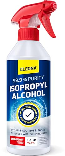 Isopropanol rengöringsmedel 500 ml spray 99,9% alkohol – Rengöringsspray med högren isopropylalkohol för elektronik, rengöring, optik, plast, 3D-utskrifter & överytor | Hög ren och färglös, restfri, snabbtorkande, för elektronik, optik, plast, 3D-tryck och ytor