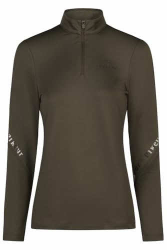 Pikeur Sports Damen Zip Shirt deep Khaki Funktionsshirt Langarmshirt HW 2025 (38)