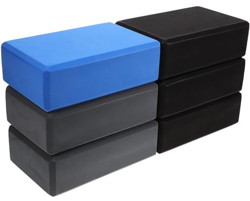 Parliky 6 Pezzi Mattoncini Yoga EVA Alta Densità Colori Casuali Blocchi Pratici Sicuri e Durevoli per Allenamento e Fitness Yoga Pilates Colore Casuale