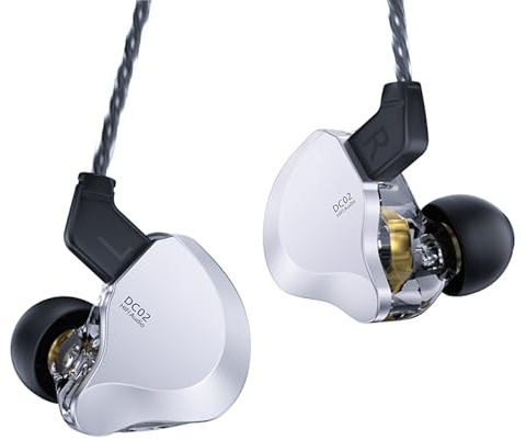 Aumotop Écouteurs Intra-Auriculaires Stéréo Professionnels avec Suppression du Bruit pour Musiciens de Scène, Batteurs, Casque Filaire Dynamique pour Ingénieurs du Son, Noir (A)