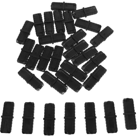 VANZACK Connettore a 2 Vie per Tubo Piatto 10x20 Mm in Plastica, Giunto Tubolare Doppia Estremità per Mobili, Set da 30 Pezzi per Montaggio Rapido e Stabile del Telaio Fai da Te